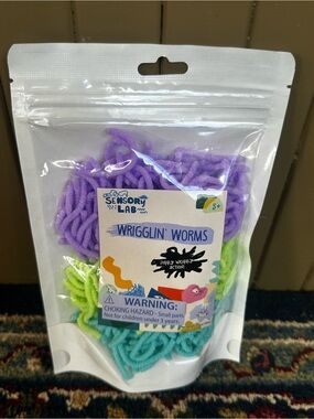 Toysmith Sensory Lab Wrigglin' Worms Kids Toy - Purple, Green, Teal NEW
